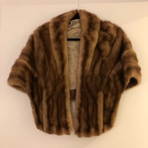 Vintage real fur cape